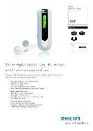 Cheap mp3 player, buy quality consumer electronics directly from china suppliers:philips 8gb mp3 player mini bluetooth 4.2 music player with loudspeaker enjoy free shipping worldwide! Philips Sa2125 02 Datasheet Manualzz