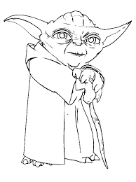 He looks like a green alien baby with big ears and is of the same race as jedi master yoda from star wars. Star Wars Master Yoda Coloring Page Free Printable Coloring Pages For Kids