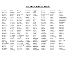 Image Result For Spelling Words For 2nd Grade 2nd Grade Spelling Words Spelling Words List Spelling Words