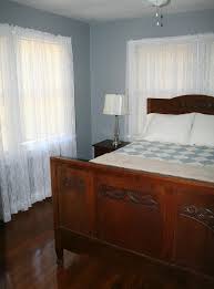 غرفة نوم السرير الصفحة الرئيسية الداخلية ينام الفراش غرفة منزل سرير ملكة ستائر طلاء ازرق Pikist