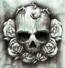 If you observe a rose bush you will see that not all stems grow singular roses, there are branches that have fully blossomed roses with tiny buds rearing their heads. How To Draw A Skull And Roses Tattoo Step By Step Drawing Guide By Dawn Dragoart Com