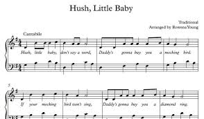 Hush Little Baby Piano Notestoreuk