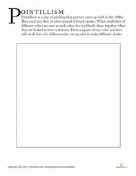 Pointillism Worksheet Education Com Pointillism Art History Lessons Homeschool Art