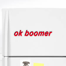 Ok Boomer Red Sticker By Nemo312 Ok Boomer Boomer Sticker Design