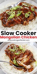Slow Cooker Mongolian Chicken Recipe Chicken Slow Cooker Recipes Slow Cooker Chicken Thighs Slow Cooker Dinner