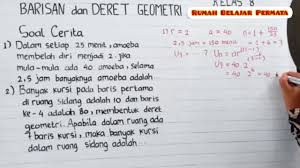 Soal Cerita Barisan Dan Deret Geometri Youtube