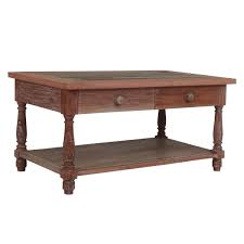 Save hundreds by building yourself! Distressed Reclaimed Wood 2 Drawer Balustrade Coffee Table