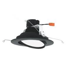 Elco Lighting 6 17 Watt Round Led Adjustable Gimbal Recessed Downlight 1 150 Lumens Black 3000k 120v Downlights Led 3000k