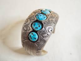 Pauline Benally Turquoise Sterling Silver Shadowbox Bracelet, Native  American First Nations Southwest Indian Jewelry