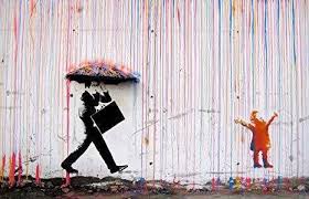 Banksy Rainbow Rain Magic Fridge Magnet Etsy Banksy Graffiti Graffiti Street Art