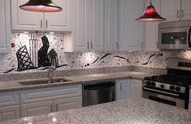 Black And White Speckled Granite Countertops Love This Unique Tile Back Splash So Chic Grey Granite Countertops White Kitchen Remodeling Granite Countertops Kitchen