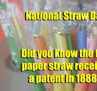 National #Straw Day today! The first patent for a paper ...