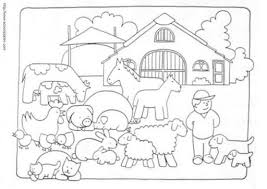 Dibujo Granja Para Colorear