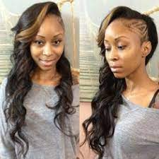 Shaved Side Hairstyle With Design And Weave Shaved Side Hairstyles Hair Styles One Side Shaved Hairstyles