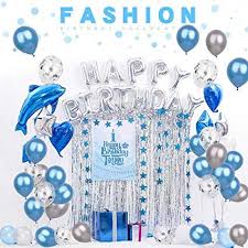 15 Piezas 12 Pulgadas Globos Metalicos Plata Confeti Azul Oro Cinta Para Fiesta De Cumpleanos Baby Shower Boy Boda Decoracion Globo In 2020