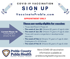 Otherwise, do not take these medications before getting vaccinated. Coronavirus Online Sign Up Available For Vaccine In Preble County