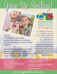 Pediatric Dental Center Of Frederick 2012 Print Ad For Magazines Www Mykiddsmiles Com Pediatric Dental Dental Center Dental