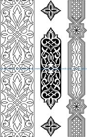 Shows the design in elevation. Design Pattern Woodcarving E0006456 File Cdr And Dxf Free Vector Download Free Vector Free Vector Patterns Islamic Design Pattern Islamic Art Pattern