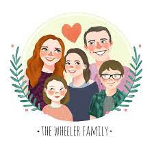 Custom Portrait Family Illustration Couple Portrait Couple Illustration Family Portrait Illustration Family Illustration Gift In 2021 Family Illustration Family Drawing Custom Portraits