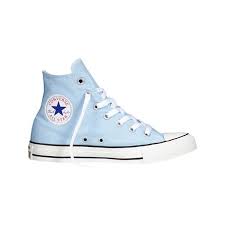 Black And Blue Converse High Tops Converse Chuck Taylor All Star High Top Sneaker Blue Sky Casual 40 Liked On Polyvore Featu Blue Converse Shoes Blue High Tops Blue Converse High Tops