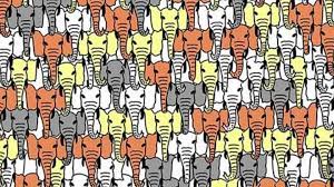 Every monkey holds 1 parrot in their hands. Can You Find The Panda Hidden Among The Elephants Try The Latest Viral Puzzle