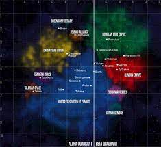 Some of these fictional locations exhibit anomalous physical properties; Star Trek Alpha Quadrant Map And Informative Atwar