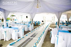 Blue Wedding Decorations White Wedding Decorations Beautiful Sky Blue And White Wedding In 2020 Blue Wedding Decorations Destination Wedding Themes Blue Themed Wedding