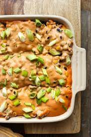 Vegan Cheesy Mexican Tortilla Bake Recipe Recipes Whole Food Recipes Mexican Food Recipes