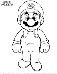 A beautiful day when seeing the kids happy every day. Super Mario Brothers Colouring Page Coloring Library