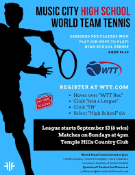 World teamtennis showcases the best in professional tennis with eight teams in major markets. High School Tennis Players Between 13 18 Temple Hills Cc Tennis Facebook