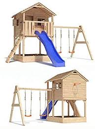 Fridolino Spielturm Baumhaus Stelzenhaus Schaukel Kletterturm Rutsche Holz Einfacher Schaukelanbau Amazon Play Houses Backyard For Kids Backyard Playground