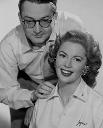 Old Hollywood couple, Steve Allen and Jayne Meadows. Steve was the original  host of The Tonight Show from 1954-1957. He also had his own show, The  Steve Allen Show and hosted, I've