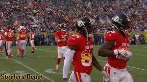 Antonio brown was busted for doing a facebook live in the team locker room ahead of a divisional at the end of 2017, the team seemed to turn on two players, mike mitchell and le'veon bell, for overlooking the jaguars following an embarrassing playoff loss. Antonio Brown Thinks Le Veon Bell Will Play Pissed Off In 2018 Steelers Depot