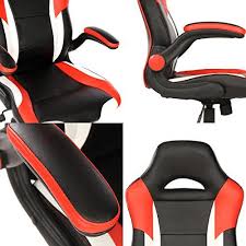 Seatzone Racing Car Style Bucket Seat Gaming Chair Curved High Back Executive Swivel Office Leather Chair Adj Leather Chair Gaming Chair Leather Office Chair