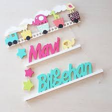 Rekli Trenli Ahsap Kiz Bebek Kapi Susu Modeli Home Decor Decor Frame