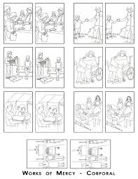 corporal works colouring pages corporal works of mercy works of mercy catholic catechism