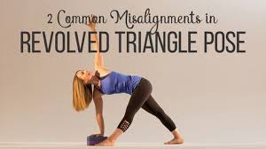2 Common Misalignments In Revolved Triangle Pose Triangle Pose Yoga For Beginners Yoga Guide