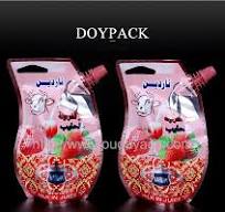 210ml Aseptic plastic milk stand up bag with screw cap ...