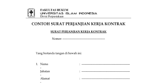Contoh surat perjanjian kerja karyawan. Contoh Surat Perjanjian Kerja Kontrak Fh Uii Pdf Google Drive