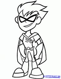 Free printable teen titans raven coloring page in vector format, easy to print from any device and automatically fit any paper size. Teen Titans Go Robin Coloring Page Coloring Home