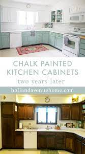 Virginia didn't use chalk paint for her cabinets, but she has a great tutorial. Chalk Painted Kitchen Cabinets Two Years Later Holland Avenue Home