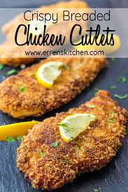 This Crispy Breaded Chicken Cutlets Recipe Breaded Chicken Cutlets Chicken Cutlet Recipes Breaded Chicken Recipes