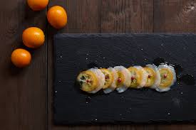 Bring the sugar and water to a boil in a small saucepan over medium high heat and stir until the sugar has been dissolved. Scallop Carpaccio With Kumquats Recipe Pbs Food