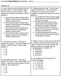 Patterns 5th Grade Math Skills Common Core 5 Oa B 3 By Math Masters Learning 5th Grade Math Math Common Core