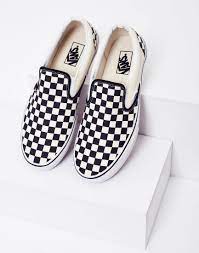 Vans Slip On Plimsolls Black White Check How To Wear Vans Girls Shoes Vans Shoes