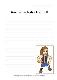 This drawing was made at internet users' disposal on 07 february 2106. Australian Rules Football Colouring Pages