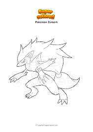 This zoroark coloring page is a great activity for kids who love pokemon. Coloring Page Pokemon Zoroark Supercolored Com