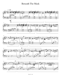 Beneath The Mask Sheet Music For Piano Solo Musescore Com No surprises here, it's beneath the mask. beneath the mask sheet music for piano
