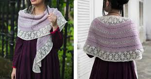 Reyna lace shawl free knitting pattern. Anila Knitted Crescent Wrap Paid Knitting Pattern