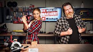 Il mondo e i due testimonial del brand anna kraft e andré schubert. Einhell Bringt Social Media Kampagn Diy Online